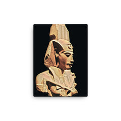 Akhenaten canvas print on a plain backdrop in size 12"x16".