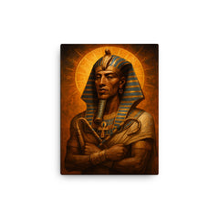 Akhenaten canvas print on a plain backdrop in size 12"x16".