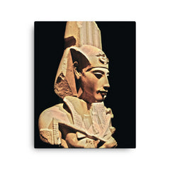 Akhenaten canvas print on a plain backdrop in size 16"x20".