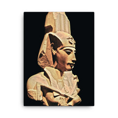 Akhenaten canvas print on a plain backdrop in size 18"x24".