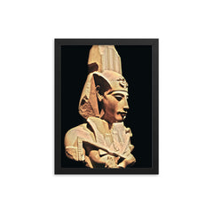 Akhenaten framed print on a plain backdrop in size 12"x16".