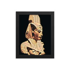 Akhenaten framed print on a plain backdrop in size 8"x10".