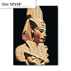 Akhenaten metal print on a plain backdrop in size 12"x16".
