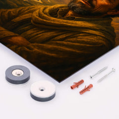 Akhmad Shah Massoud in Panjshir valley light metal print mockup