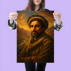 Akhmad Shah Massoud in Panjshir valley light poster 3