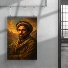 Akhmad Shah Massoud in Panjshir valley light poster 4