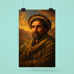 Akhmad Shah Massoud in Panjshir valley light poster 6