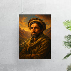 Akhmad Shah Massoud in Panjshir valley light poster 7