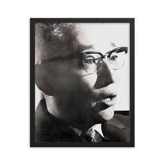 Akio Morita framed print on a plain backdrop in size 16"x20".