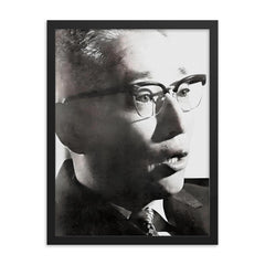 Akio Morita framed print on a plain backdrop in size 18"x24".