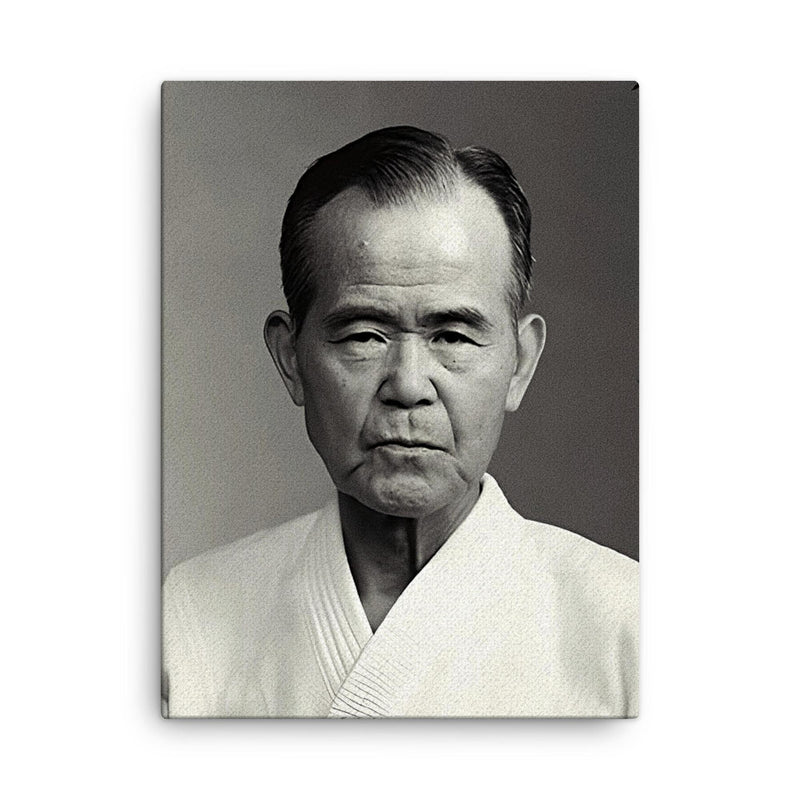 Akira Tohei canvas print on a plain backdrop in size 18