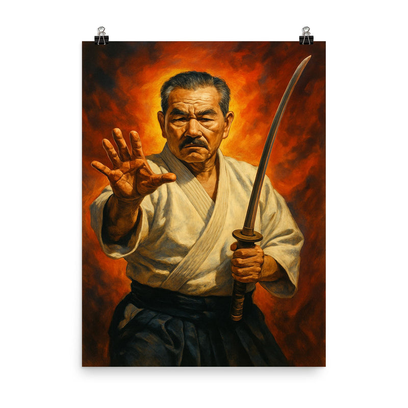 Akira Tohei poster on a plain backdrop in size 8