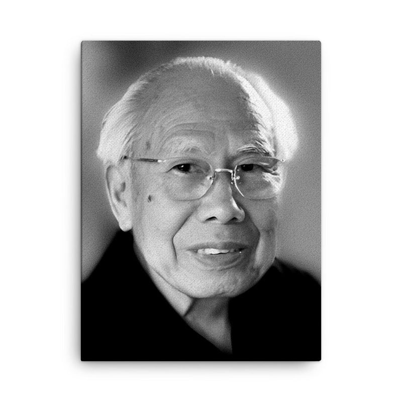 Akira Yoshizawa canvas print on a plain backdrop in size 18