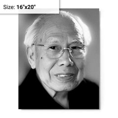 Akira Yoshizawa metal print on a plain backdrop in size 16"x20".