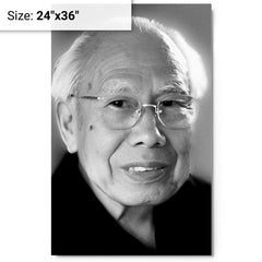 Akira Yoshizawa metal print on a plain backdrop in size 24"x36".