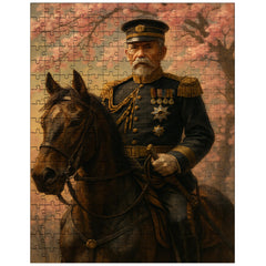 Akiyama Yoshifuru cavalry general under cherry ash jigsaw puzzle