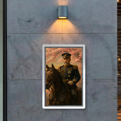 Akiyama Yoshifuru cavalry general under cherry ash poster 2