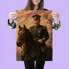 Akiyama Yoshifuru cavalry general under cherry ash poster 3