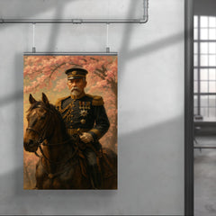 Akiyama Yoshifuru cavalry general under cherry ash poster 4
