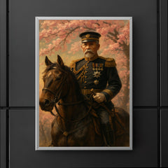 Akiyama Yoshifuru cavalry general under cherry ash poster 5