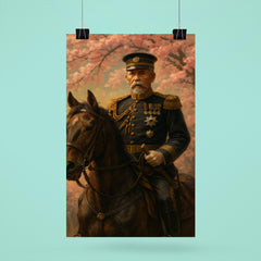 Akiyama Yoshifuru cavalry general under cherry ash poster 6