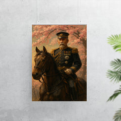 Akiyama Yoshifuru cavalry general under cherry ash poster 7