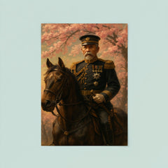 Akiyama Yoshifuru cavalry general under cherry ash poster 8