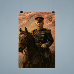 Akiyama Yoshifuru cavalry general under cherry ash poster 9
