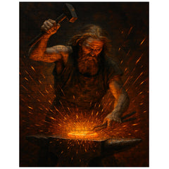 Akseli Gallen Kallela forging the Sampo amid sparks jigsaw puzzle