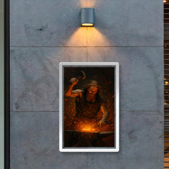Akseli Gallen Kallela forging the Sampo amid sparks poster 2