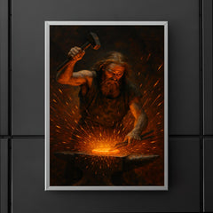 Akseli Gallen Kallela forging the Sampo amid sparks poster 5