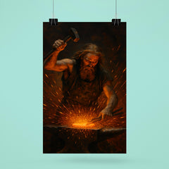 Akseli Gallen Kallela forging the Sampo amid sparks poster 6