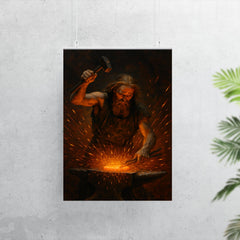 Akseli Gallen Kallela forging the Sampo amid sparks poster 7