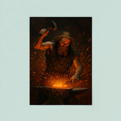 Akseli Gallen Kallela forging the Sampo amid sparks poster 8