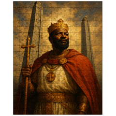 Aksumite king Ezana beneath carved stelae jigsaw puzzle