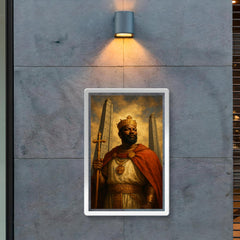 Aksumite king Ezana beneath carved stelae poster 2