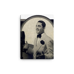 Al Bowlly canvas print on a plain backdrop in size 12"x16".