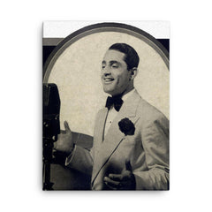 Al Bowlly canvas print on a plain backdrop in size 18"x24".