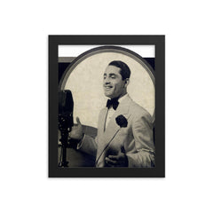 Al Bowlly framed print on a plain backdrop in size 8"x10".