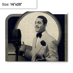 Al Bowlly metal print on a plain backdrop in size 16"x20".