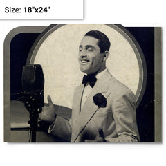 Al Bowlly metal print on a plain backdrop in size 18"x24".