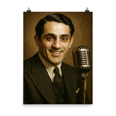 Al Bowlly portrait poster on a plain backdrop in size 8"x10".