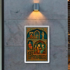 Al Jazari automaton workshop cross section in jeweled detail poster 2