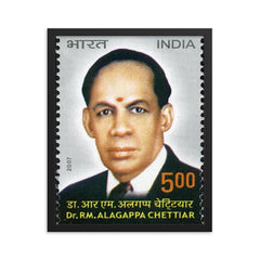 Alagappa Chettiar framed print on a plain backdrop in size 16"x20".