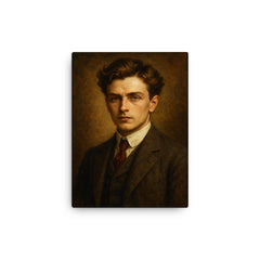 Alain Fournier canvas print on a plain backdrop in size 12"x16".