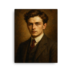 Alain Fournier canvas print on a plain backdrop in size 16"x20".