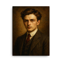 Alain Fournier canvas print on a plain backdrop in size 18"x24".