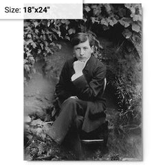 Alain-Fournier metal print on a plain backdrop in size 18"x24".