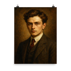 Alain Fournier poster on a plain backdrop in size 8"x10".