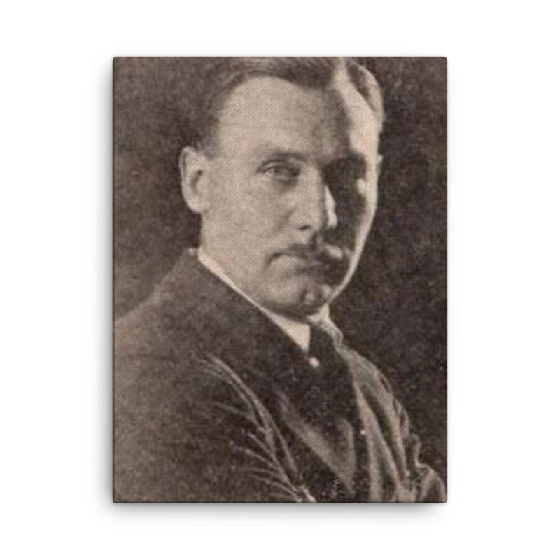 Alan Crosland canvas print on a plain backdrop in size 18